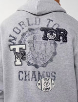 TRUE RELIGION WORLD TOUR CHAMPS ZIP UP (HEATHER GREY)