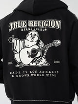 SUPER T BOXY ZIP UP (JET BLACK) 110154