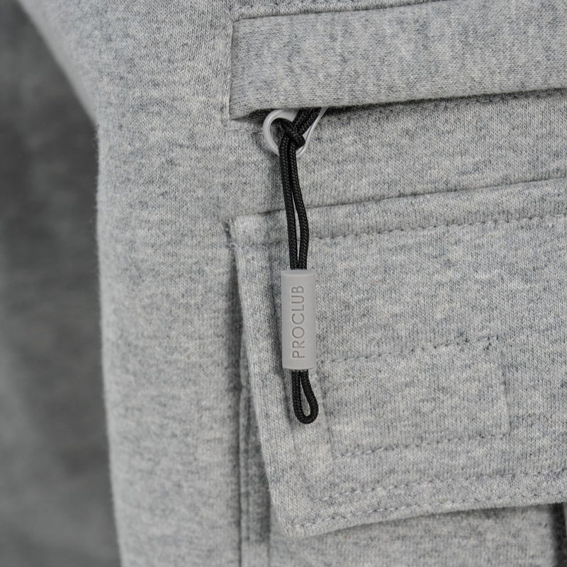 Heavyweight Basic Open Leg Cargo Sweatpants HEATHER GRAY (32PC0404)