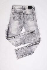 KIDS STACKED JEANS - GREY