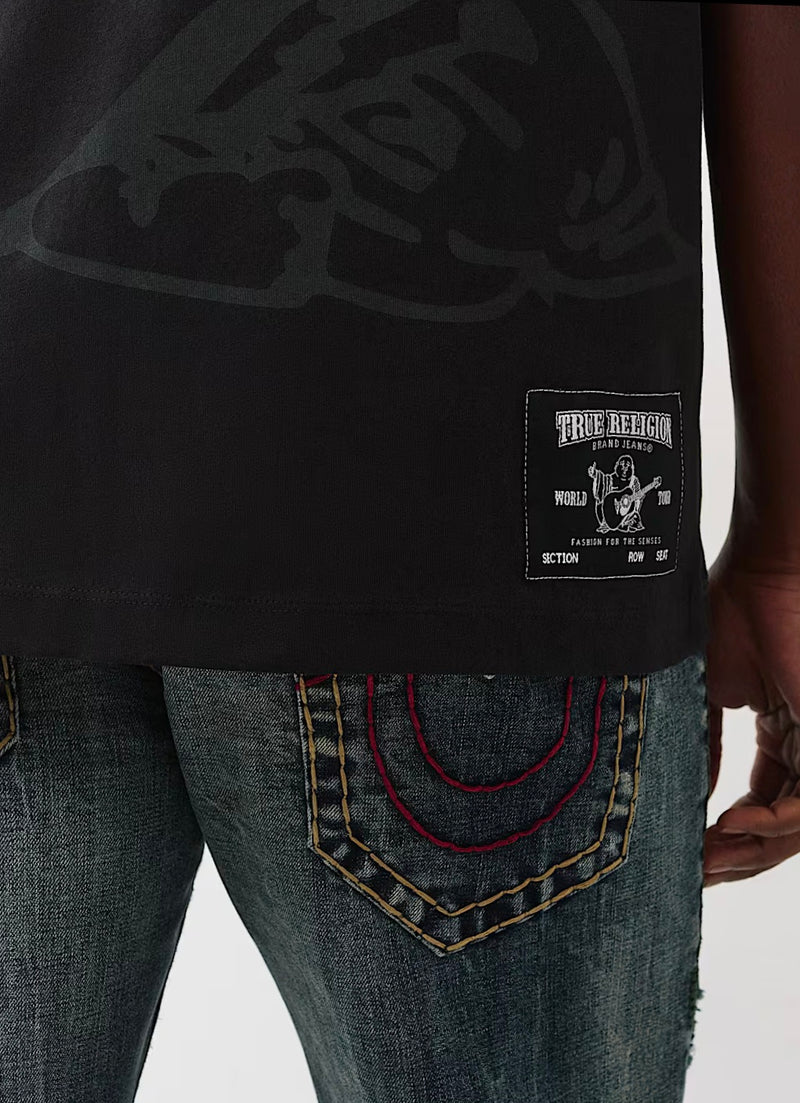 BUDDHA SHADOW LOGO TEE (JET BLACK)