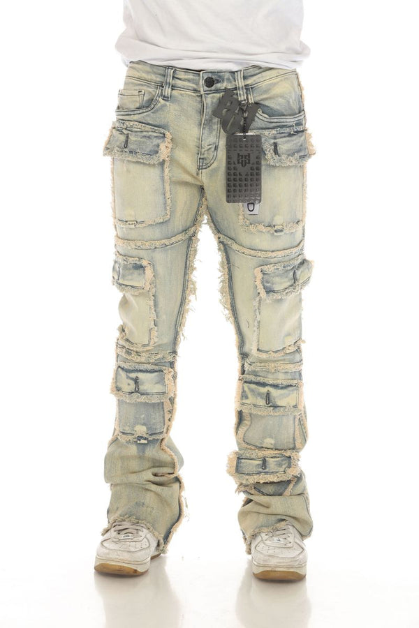 Khaki 7 PKT Stacked Flare (7PKT - 001)