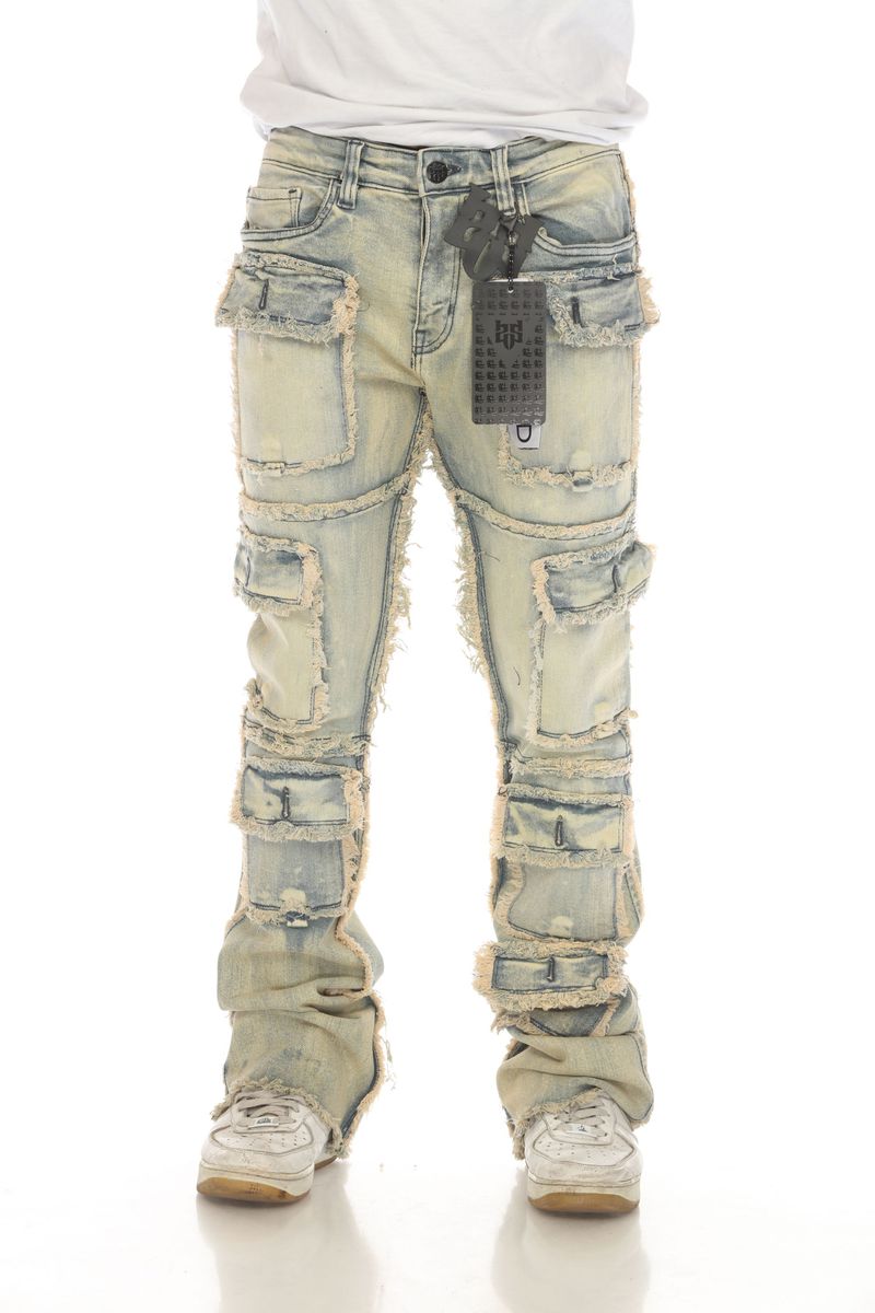 Khaki 7 PKT Stacked Flare (7PKT - 001)