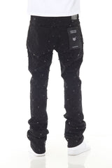 Premium Rhinestone Stacked Flare (BLACK)