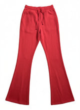 SOLID STACK FLEECE PANTS (RED)