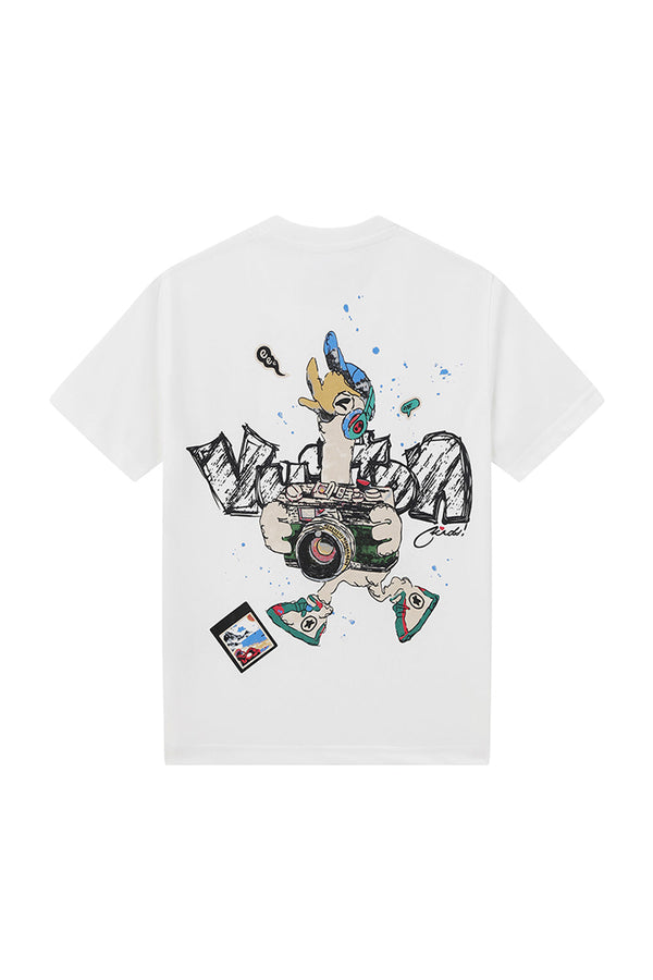 Kids Black Label "PHOTO DUCK" Crew Neck T-Shirt (White)
