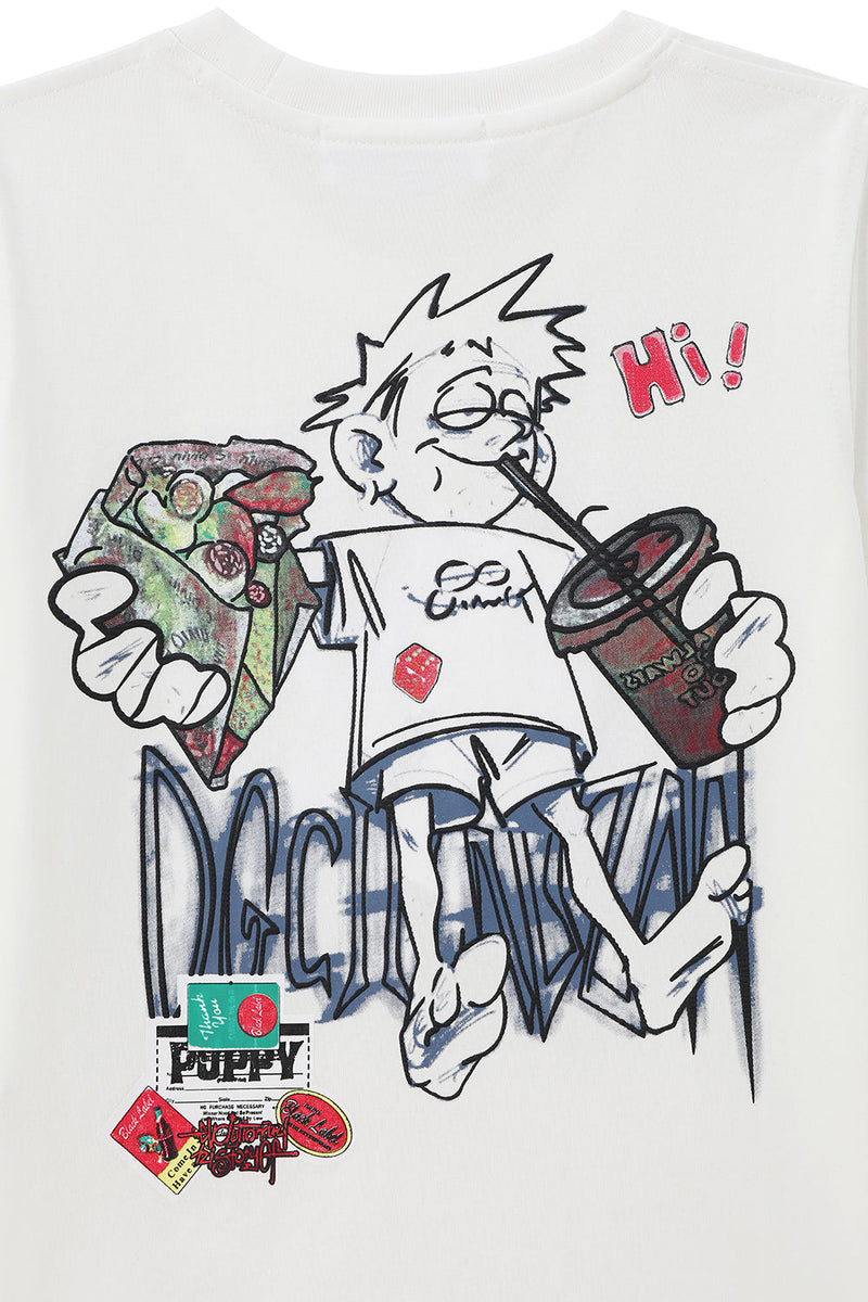Kids Black Label "COCA" Crew Neck T-Shirt (white)