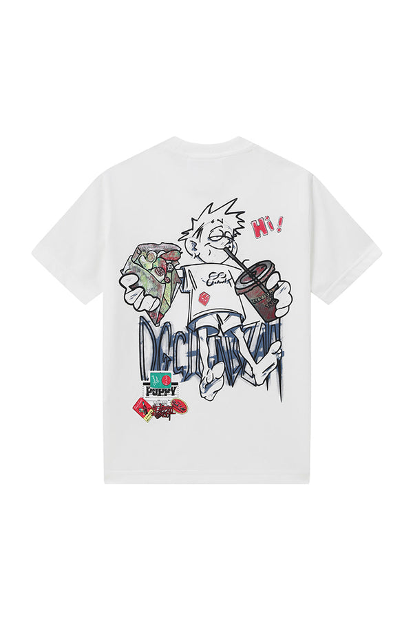 Kids Black Label "COCA" Crew Neck T-Shirt (white)