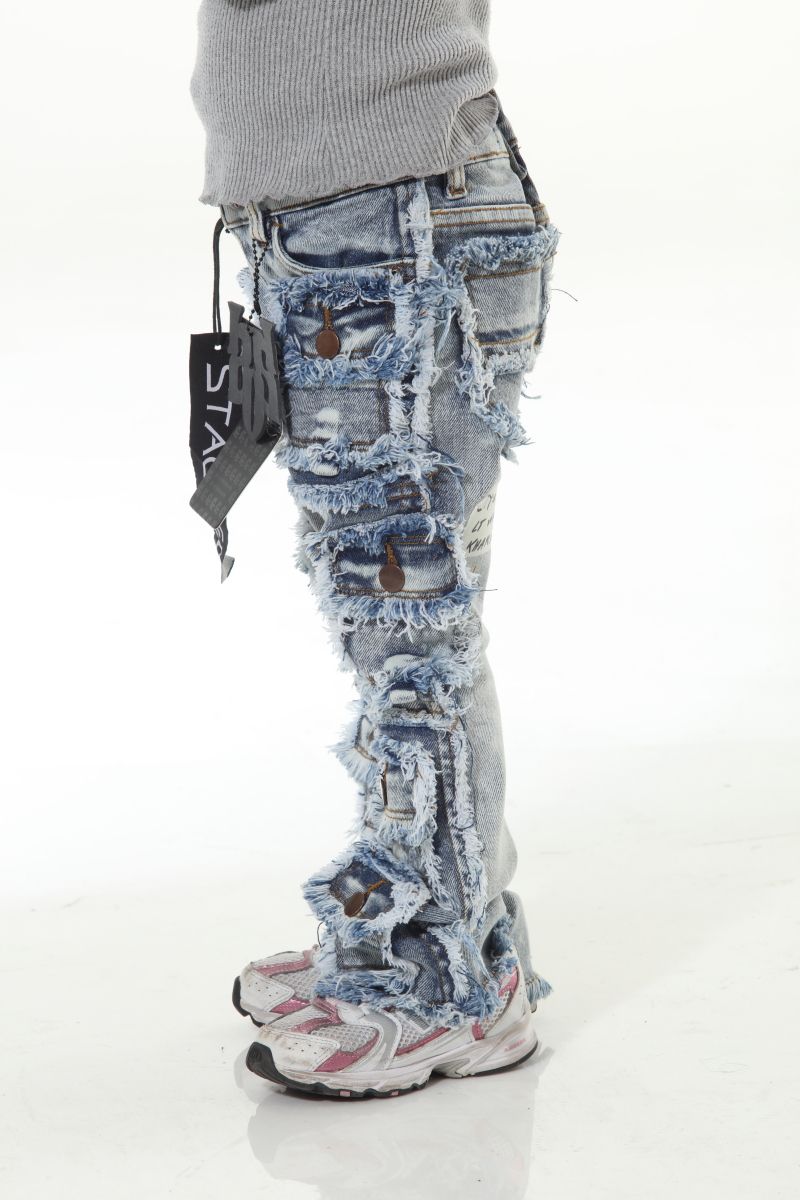 Stack Flare Boys 7 Pkt Lt Blue (8-20)