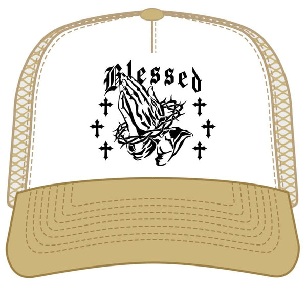 BLESSED TRUCKER (T5484B- WHITE/KHA)