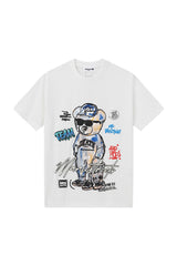 Kids Black Label "TEDDY" Crew Neck T-Shirt  (White)