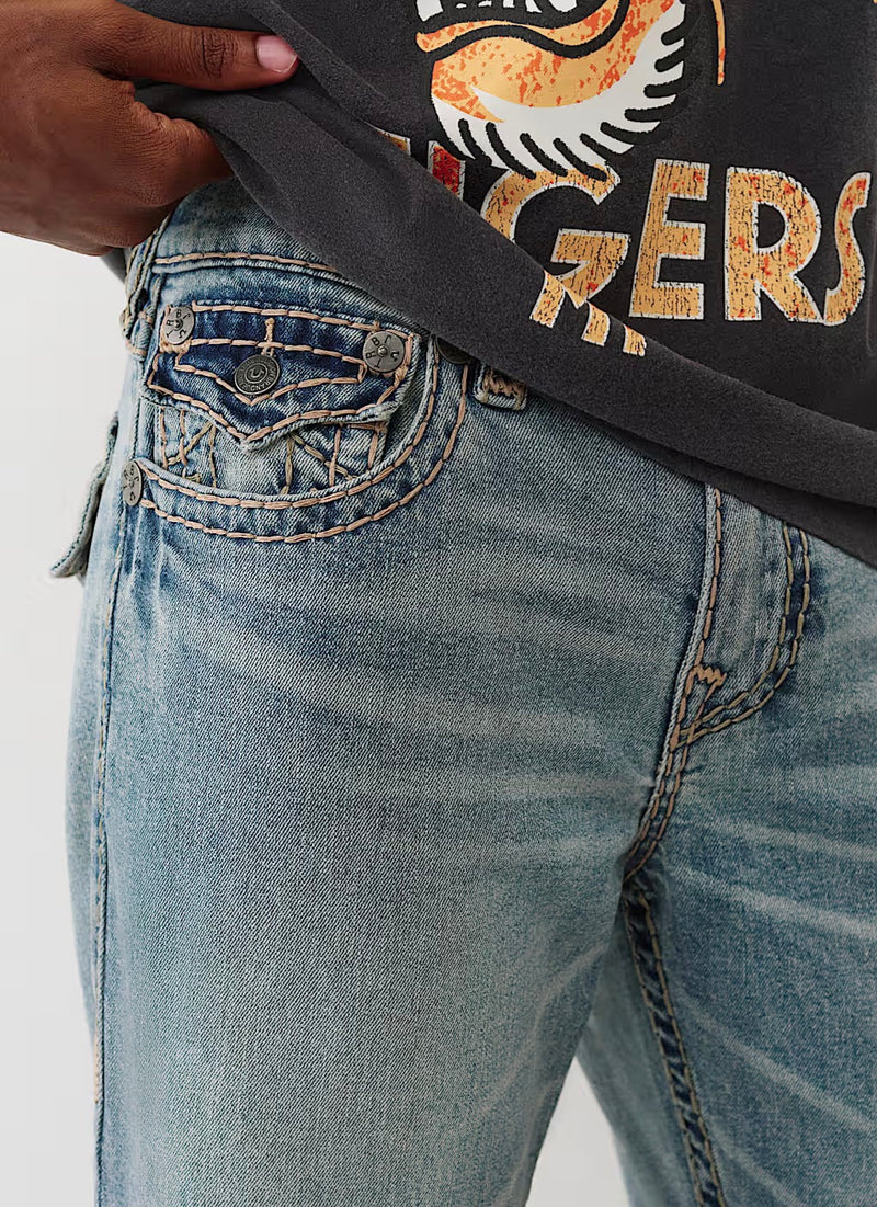 RICKY SUPER T FLAP STRAIGHT JEAN 34" (LIGHT WASH)