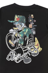 Kids Black Label "REBEL DUCK" Crew Neck T-Shirt (Black)