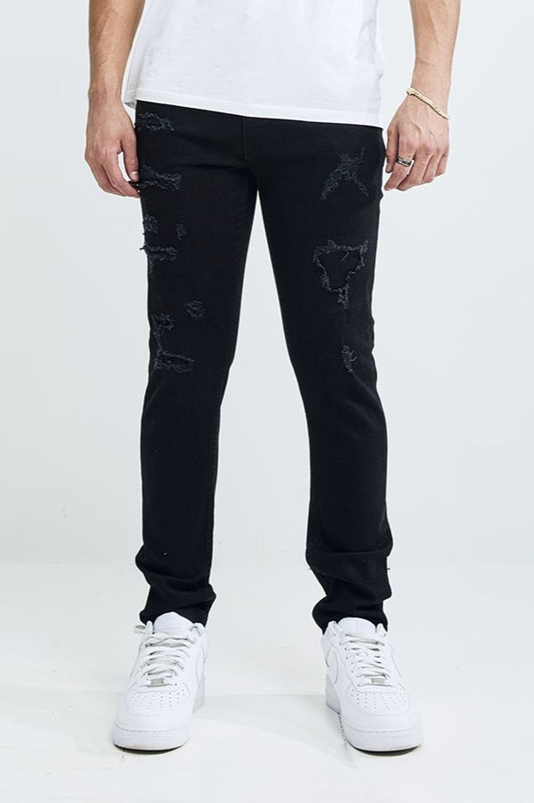 BOY'S RIP AND REPAIR DENIM (TT-50118B) JET BLACK