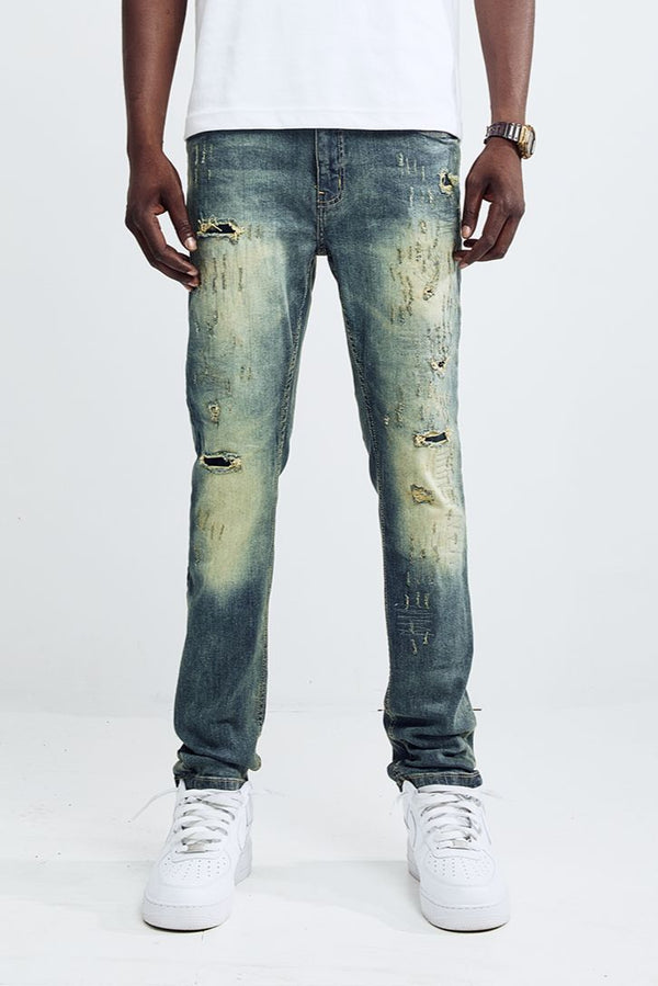 BOY'S RIP AND REPAIR DENIM (TT-50117B) TINT BLUE