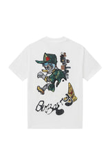 Kids Black Label "REBEL DUCK" Crew Neck T-Shirt (White)