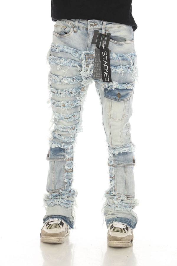 Stacked Flare 7 PKT  Stacked Flare (JKT - LT BLUE)