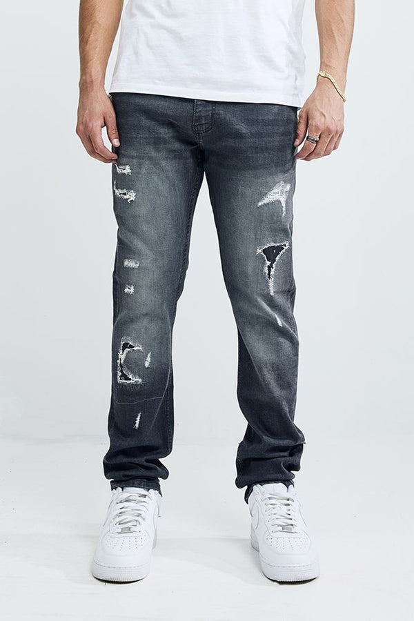 BOY'S RIP AND REPAIR DENIM (TT-50118B) GREY
