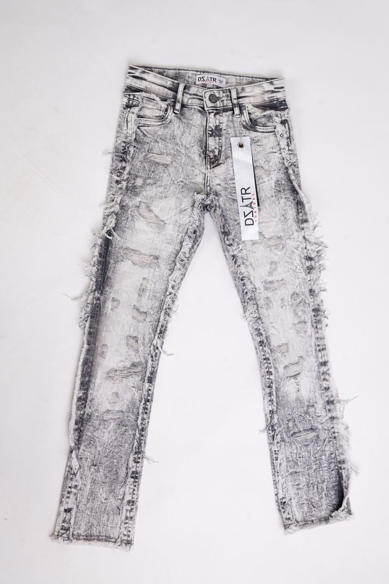 KIDS STACKED JEANS - GREY