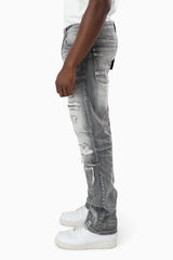 The Heavy Rip & Repaired Jeans Straight Fit (Ceres Grey) JP26F207