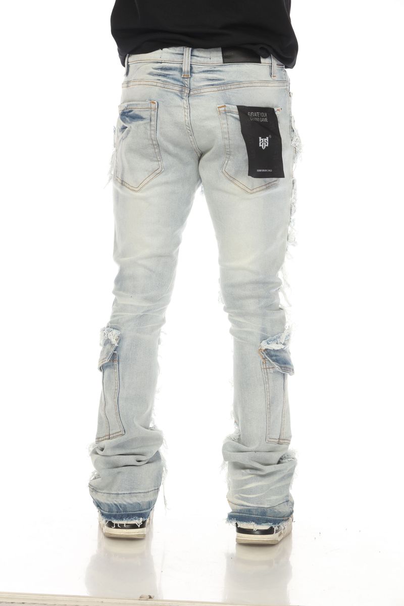 Stacked Flare 7 PKT  Stacked Flare (JKT - LT BLUE)
