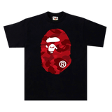 BAPE Color Camo Big Ape Head Tee (Black/Red)