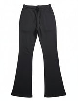 SOLID STACK FLEECE PANTS (BLACK)