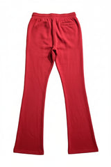 SOLID STACK FLEECE PANTS (RED)