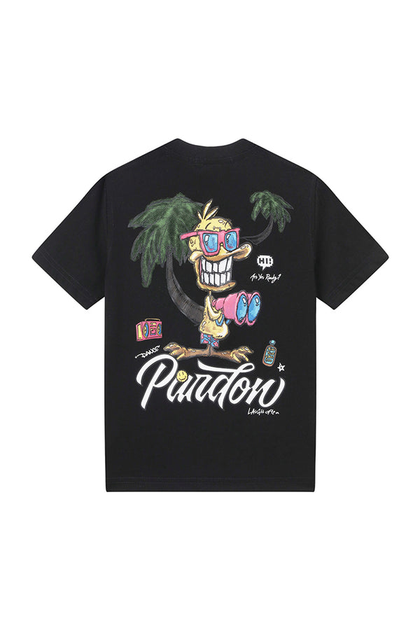 Kids Black Label "PARDON" Crew Neck T-Shirt (black)