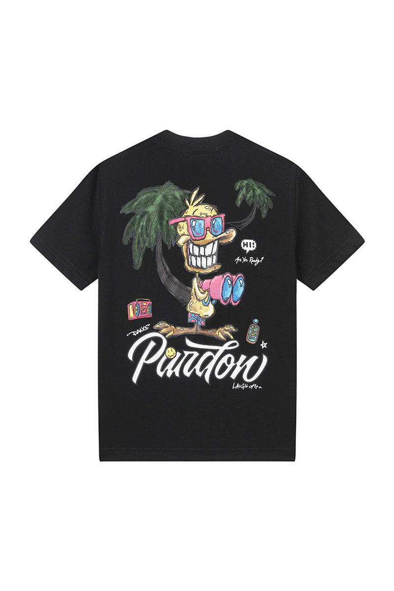 Kids Black Label "PARDON" Crew Neck T-Shirt (black)