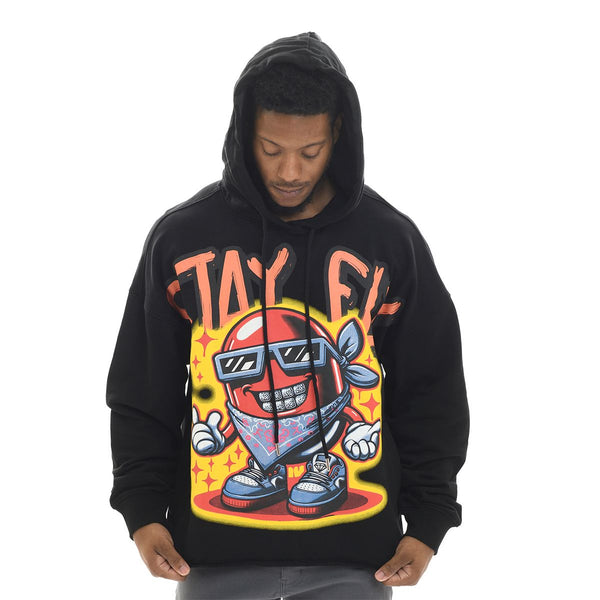 Stay Fly Cropped Hoodie BLACK