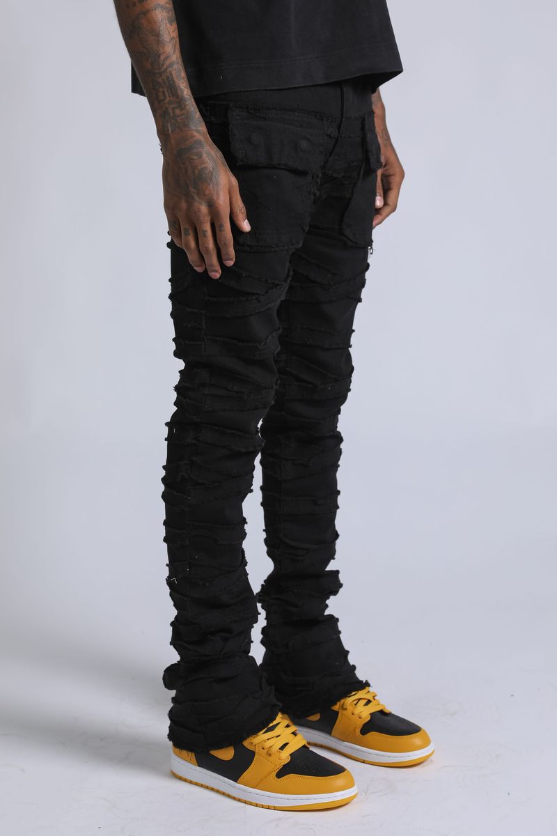 SUPPLY STACKED JEANS JET-BLACK FALCON (SPD25-8)