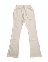 SOLID STACK FLEECE PANTS (CREAM)