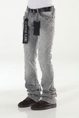 Premium Rhinestone Stacked Flare (GRAY)