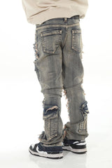 Frayed Cargo Stack Flare (JKT - Khaki Boys (8-20)