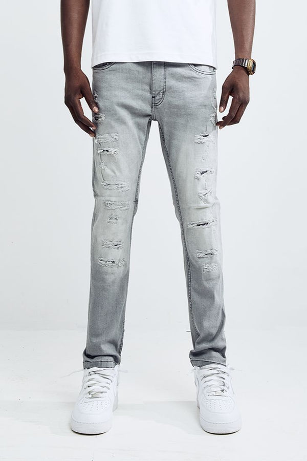 BOY'S RIP AND REPAIR DENIM (TT-50115B) GREY