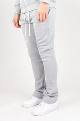 STACKED FLEECE JOGGER (HEATHER GREY)