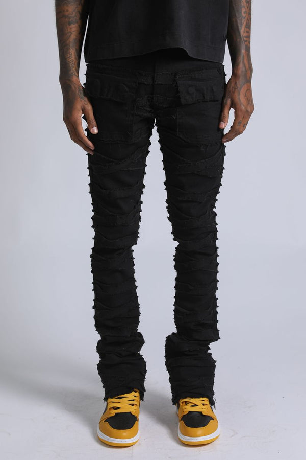 SUPPLY STACKED JEANS JET-BLACK FALCON (SPD25-8)