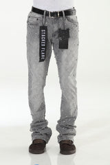 Premium Rhinestone Stacked Flare (GRAY)