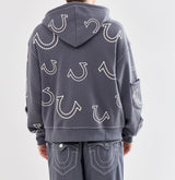 HS BIG T BOXY ZIP UP HOODIE (IRON GATE) 110200