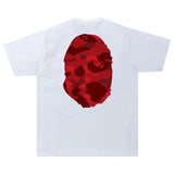 BAPE Color Camo Big Ape Head Tee (White/Red)