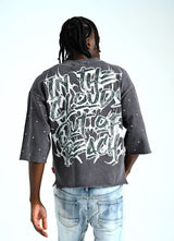 TAKER CROPPED TEE T5221, "ENTREPRENEUR" (GRAY)