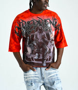 TAKER CROPPED TEE T5221, "ENTREPRENEUR" (RED)