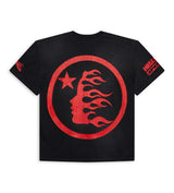 HELLSTAR SPORTS BEAT US TEE (BLACK/RED) *NFC Available*