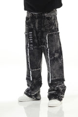 Stylo Random Wash Cute and Sewn Baggy (BLACK WASH)