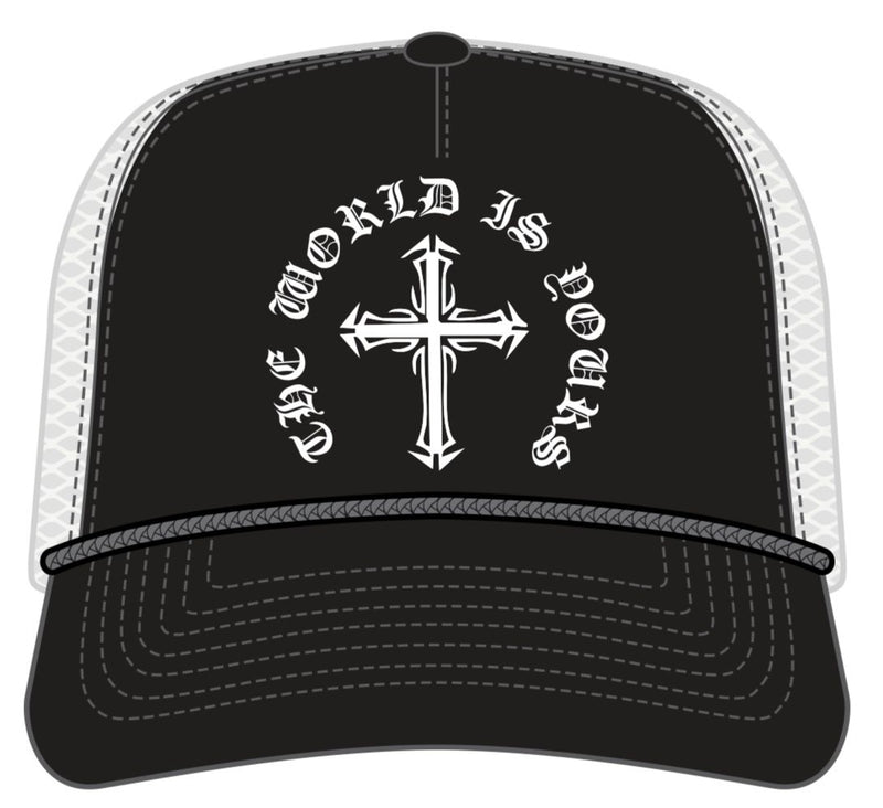 THE WORLD IS YOURS TRUCKER (T5492A- BLK/WHT)