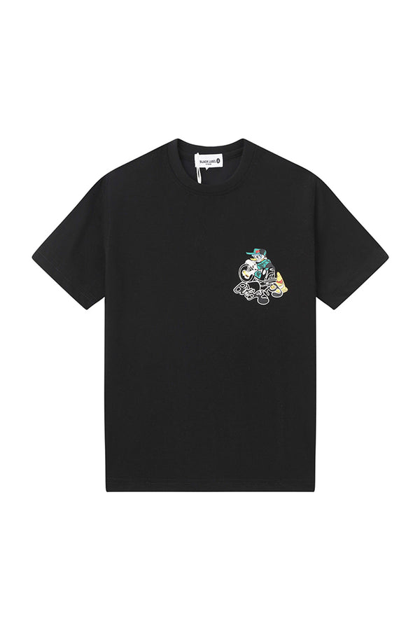 Kids Black Label "REBEL DUCK" Crew Neck T-Shirt (Black)
