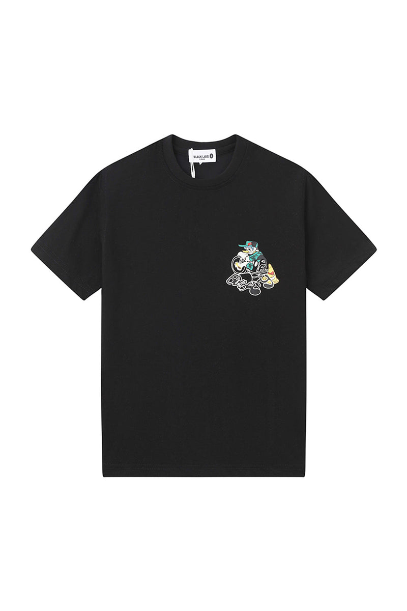 Kids Black Label "REBEL DUCK" Crew Neck T-Shirt (Black)