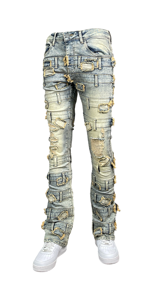 BELTED STACK PANTS BTP25892 (LT TINT)