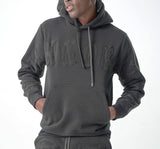 S5201, "NO RISK NO REWARD" PULLOVER HOODIE (S5201) BLACK/BLACK